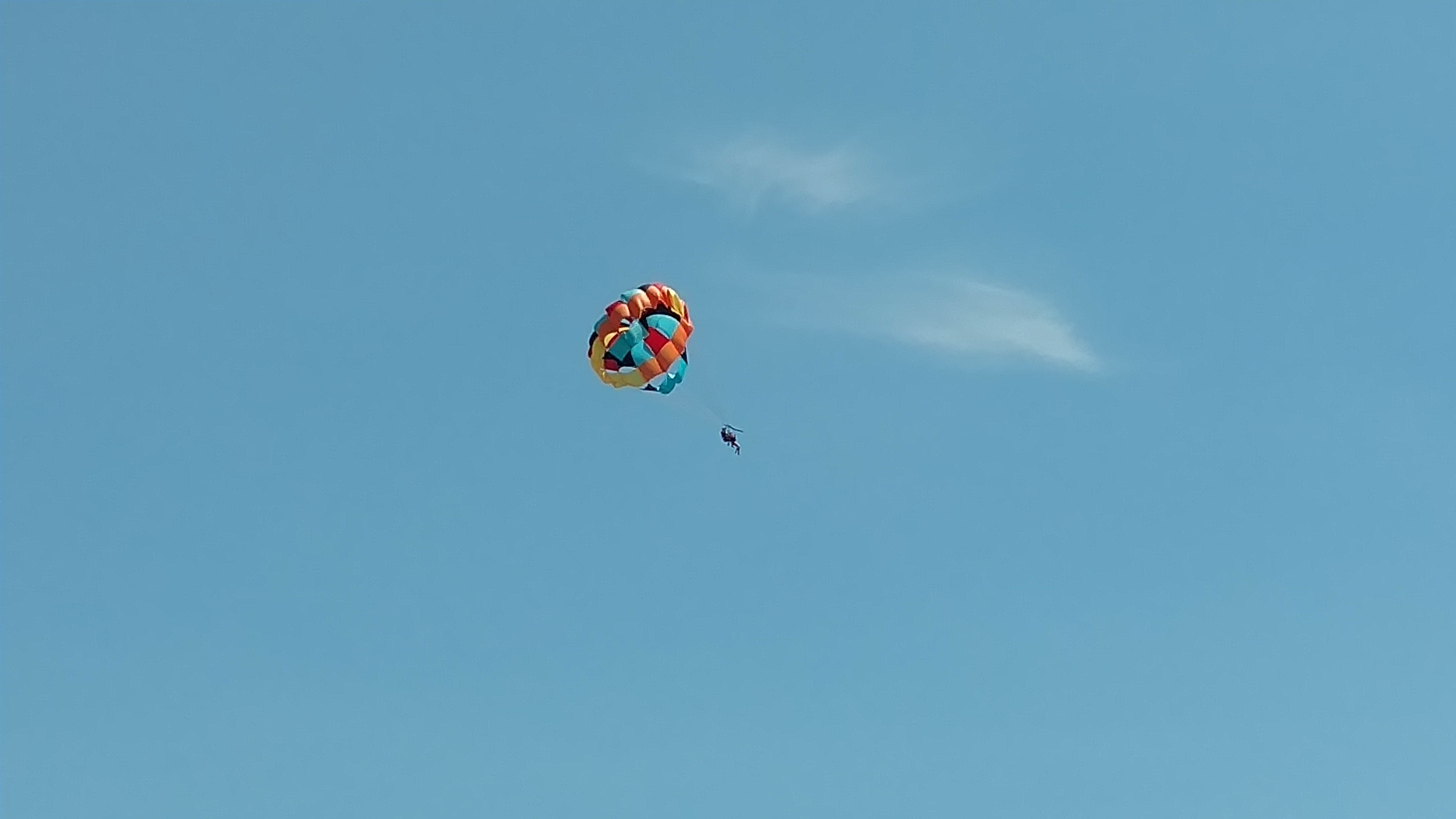 Parasailing over Grand Lake